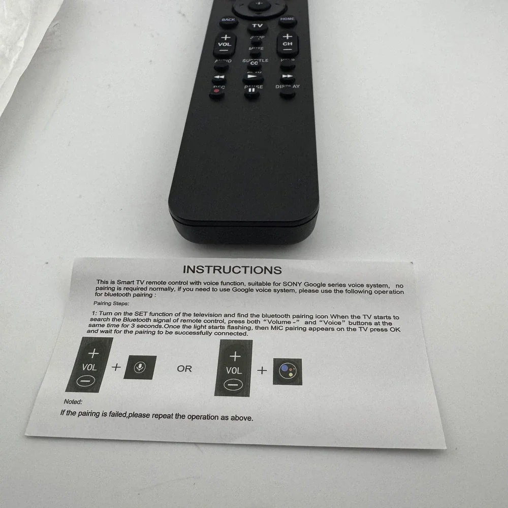 Sony Voice Remote Control RMF-TX500U Black Smart TV Bravia Netflix Google Play